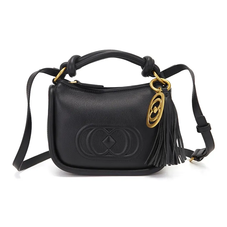 La Carrie Сумка через плечо из натуральной коровьей кожи сумка обычного размера женская черная