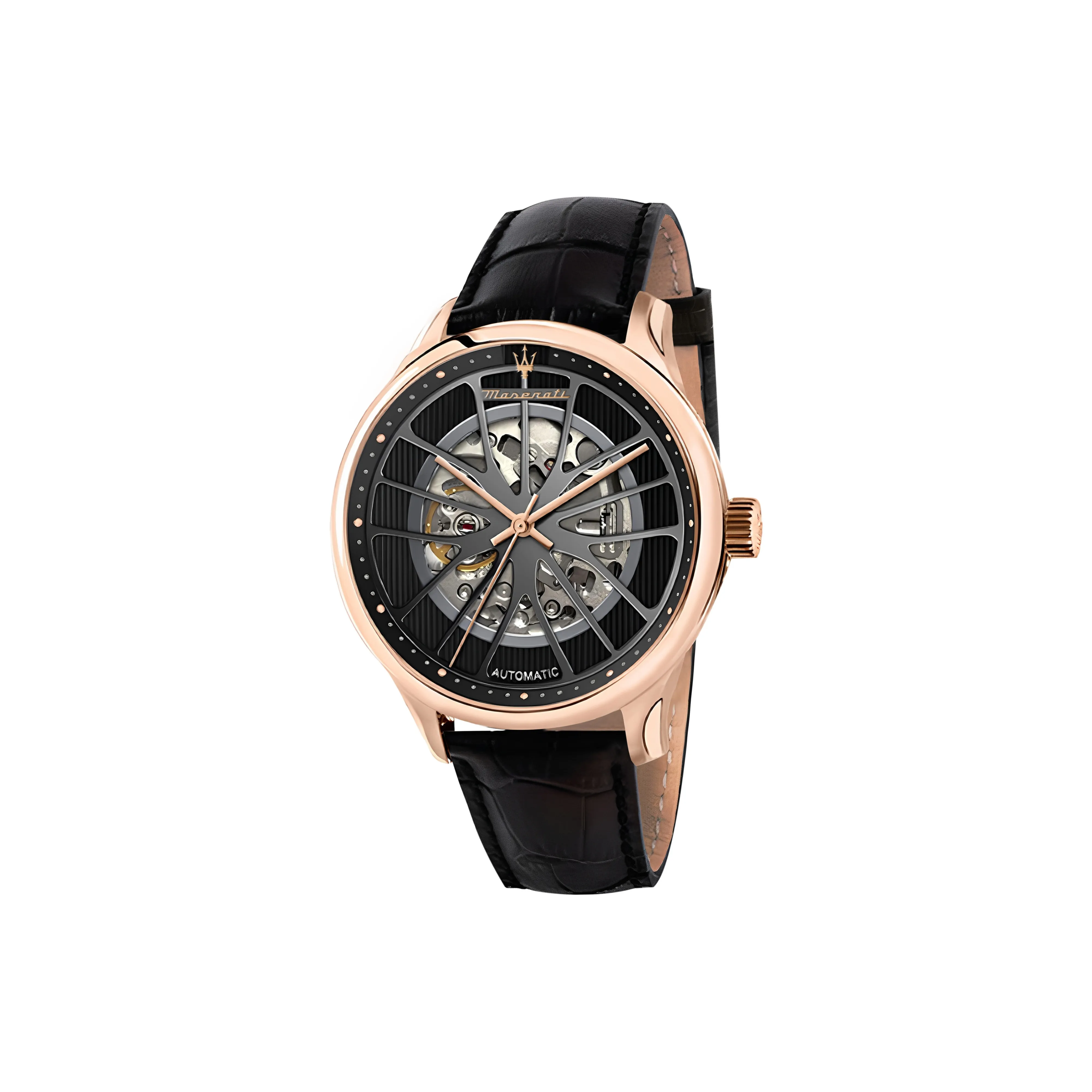 Maserati Gentleman Collection Часы Автоматический Механический Механизм Естественная Кожа Ремешок Сложный Циферблат Унисекс