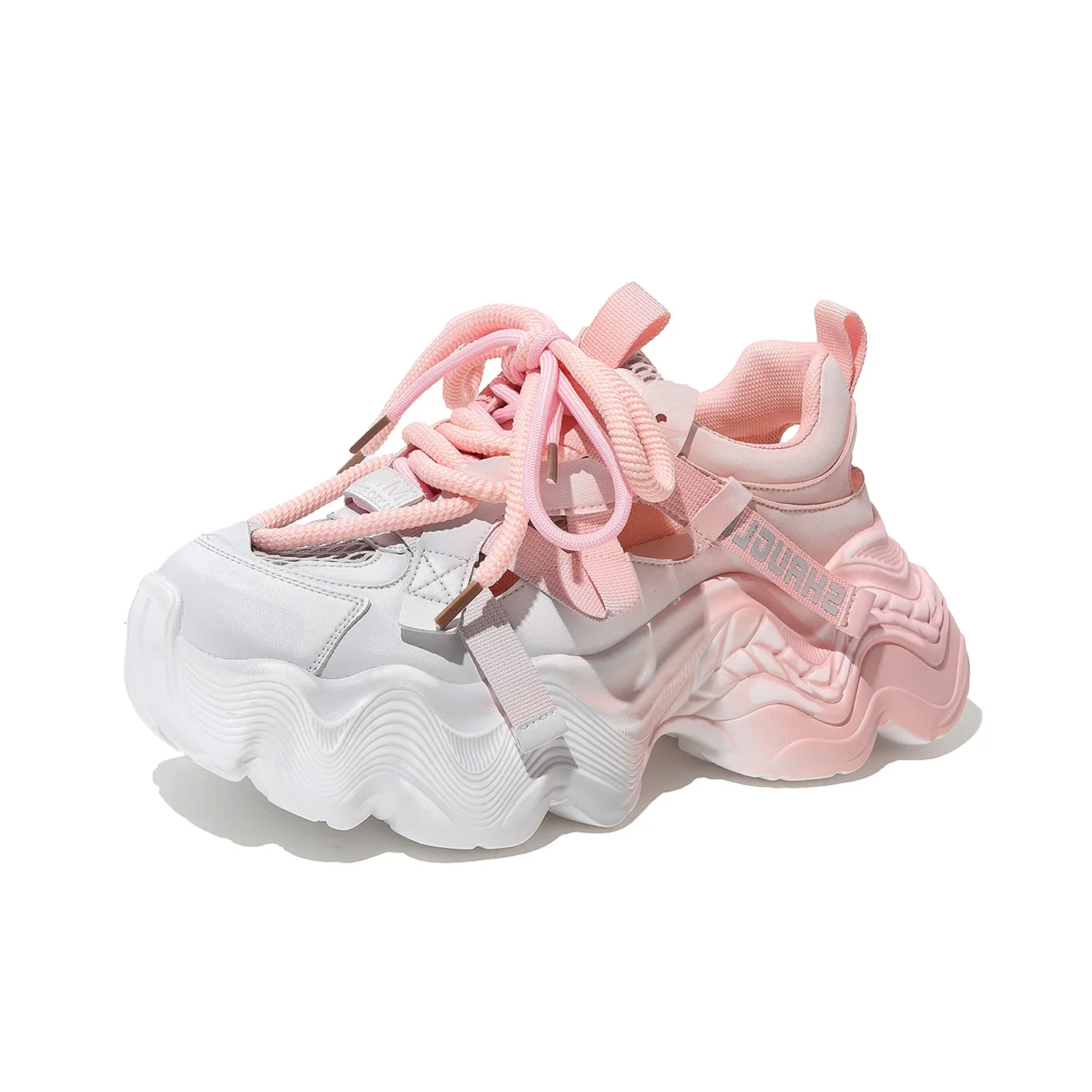 Amoy Love Износостойкий Дышащий Легкий Низкий Топ Кроссовки с Толстой Подошвой Женские