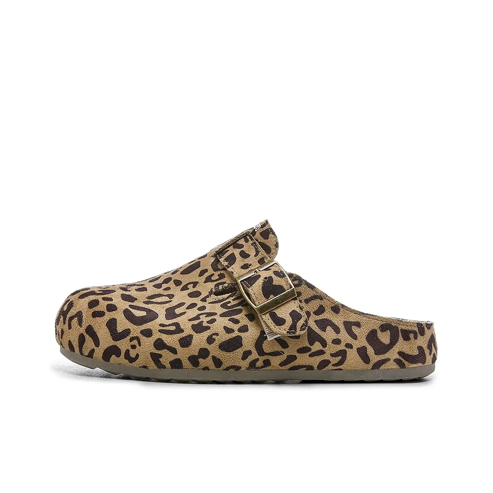 Lovely You Тихие абразионно-устойчивые домашние тапочки для женщин с леопардовым принтом