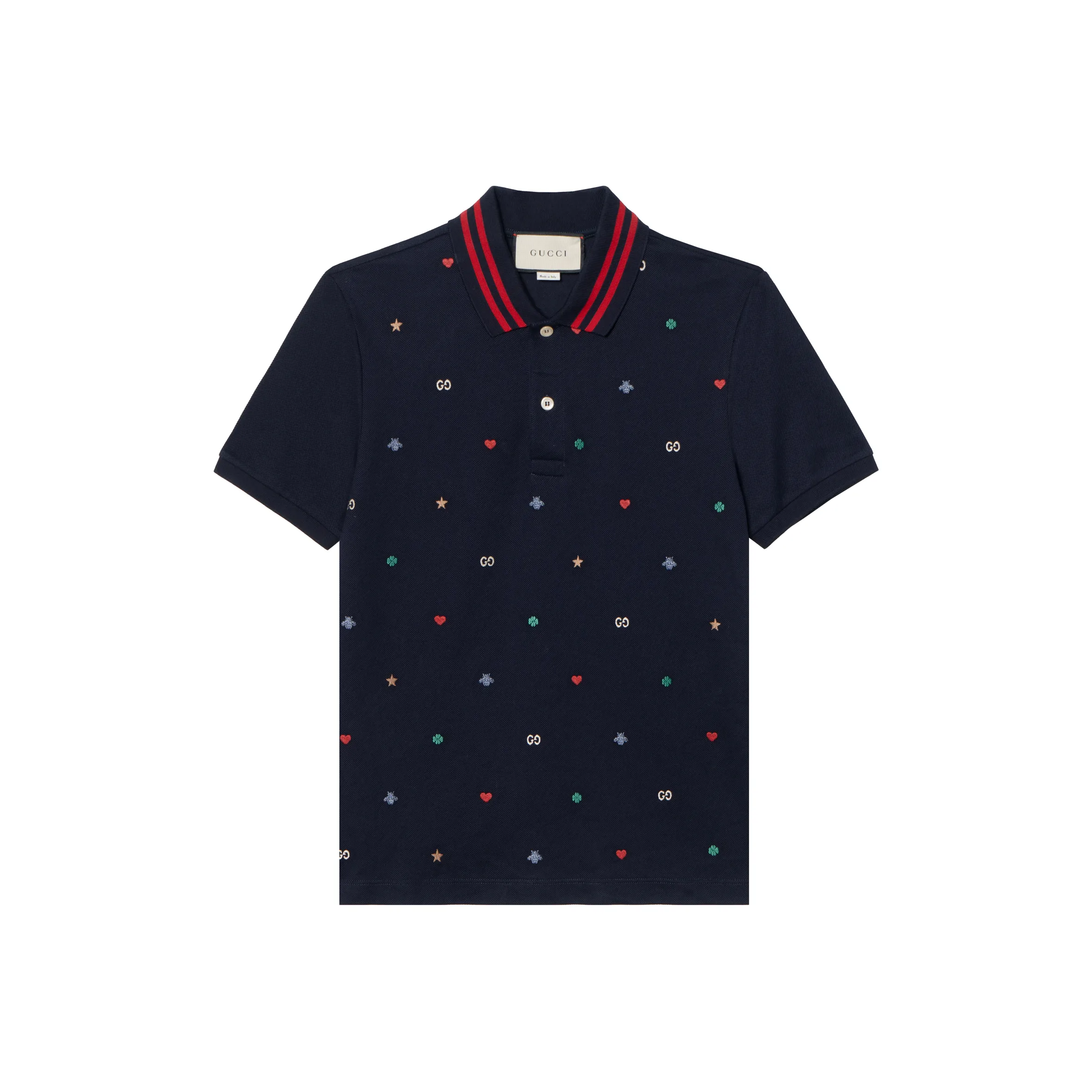 GUCCI Polo Shirt Men's Marine Blue