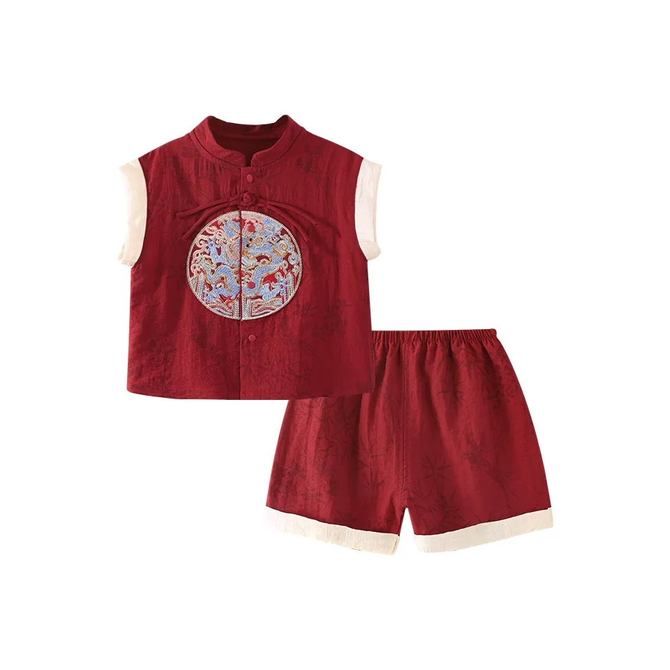 YouQi Китайский стиль Благоприятный Детский Детская праздничная одежда