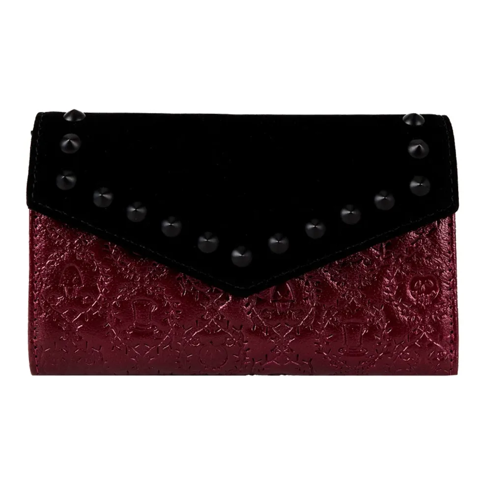 Loungefly Кошелек из искусственной кожи женский розовый и черный с пэчворком