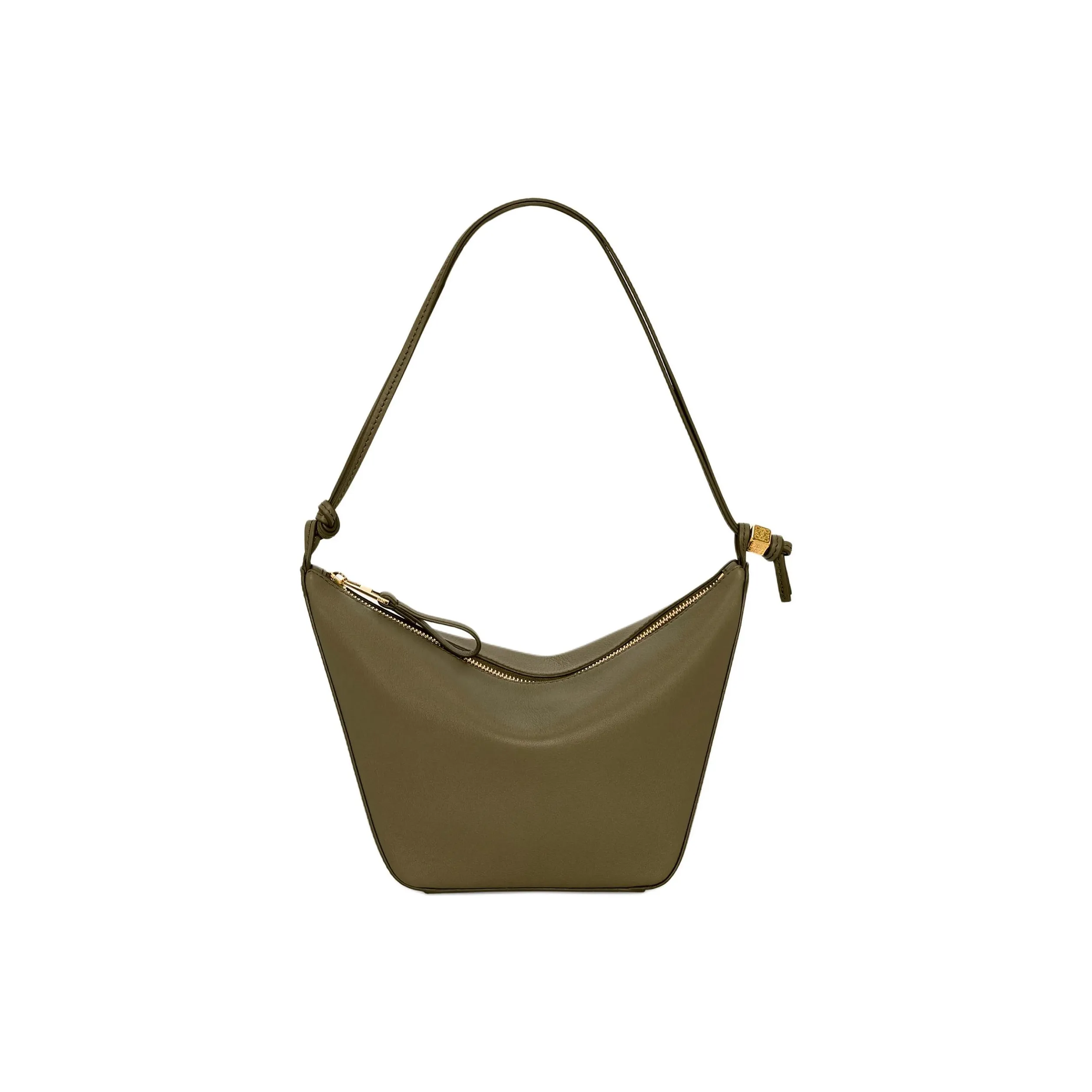 LOEWE Hammock Hobo Cow Leather Hobo Bag Handbag Shoulder Bag Women's Dark Khaki Green
