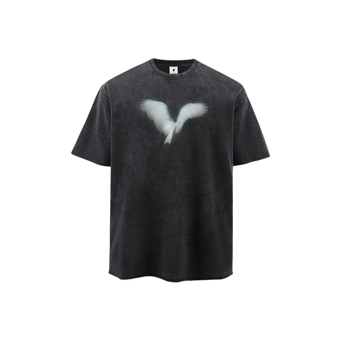 FOR FEAR THAT Промытый черный Унисекс Футболка