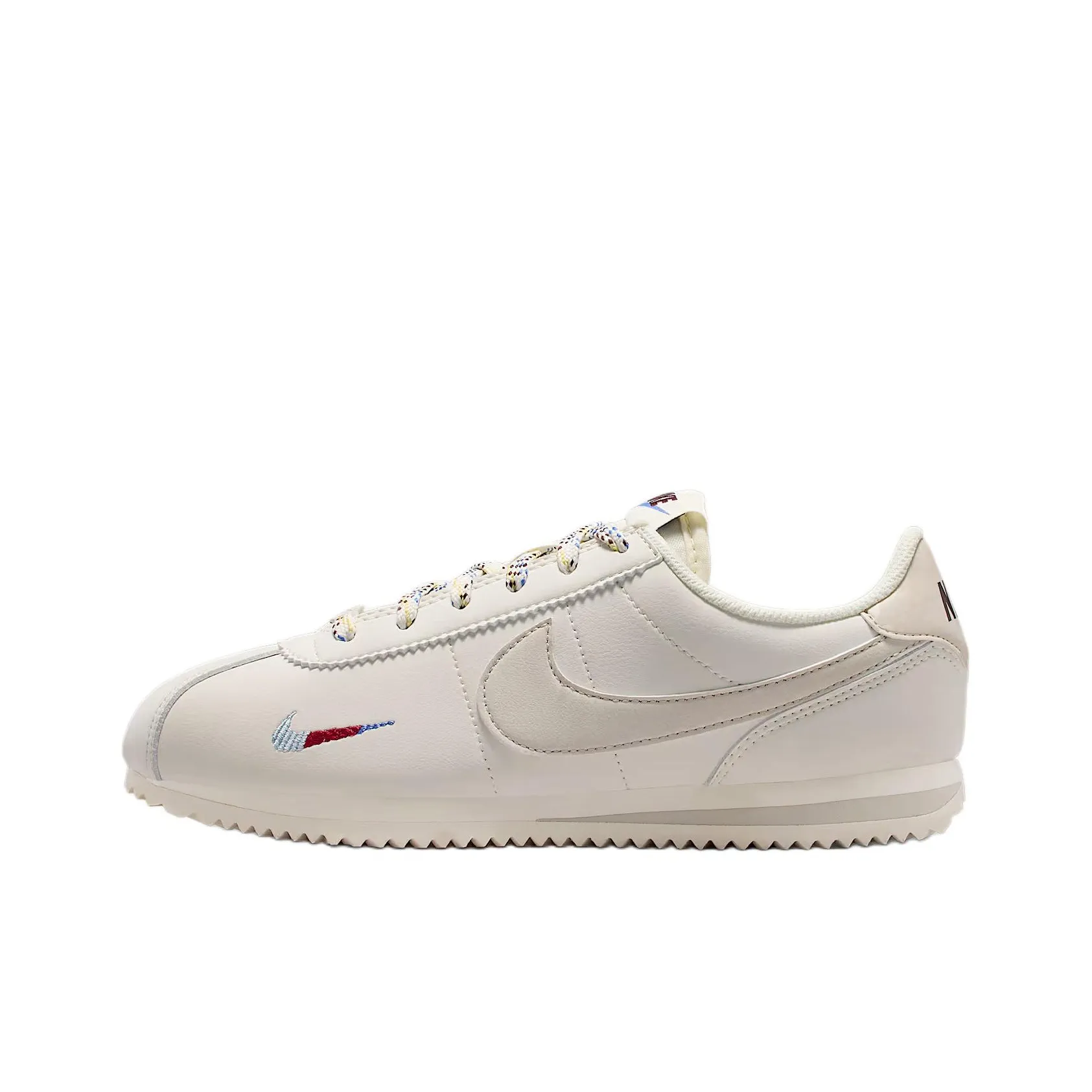 Nike Cortez Устойчивые к истиранию Низкие Кроссовки для Беговых Занятий Детские Бежевые Кроссовки для Подростков