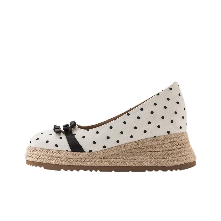 Wonderful Couple Лето Отправка Каблук Клин Высокие Каблуки Женские Экрю