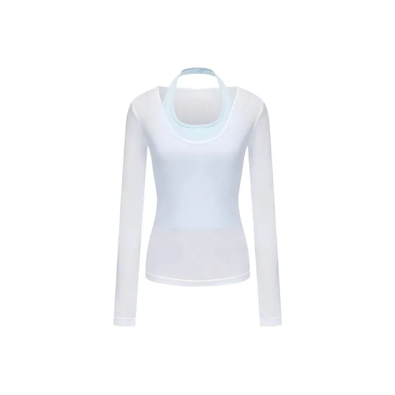 SISC Blue Майка + Белый COVER UP Женские Т-Рубашки