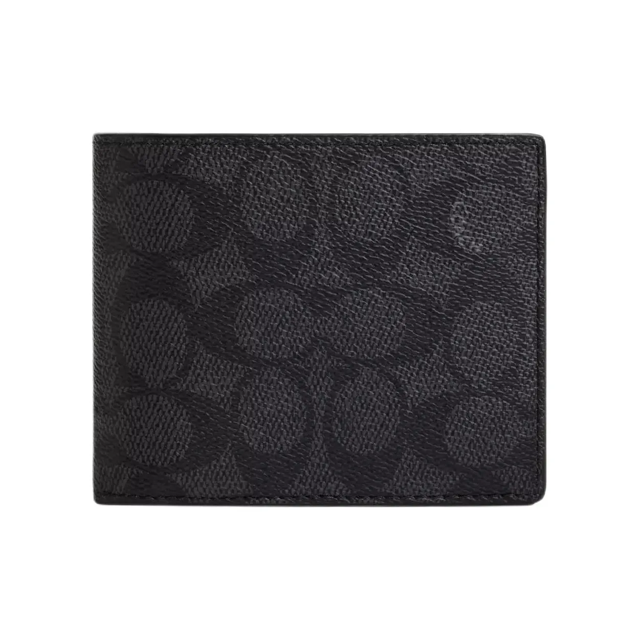COACH SignatureCanvas Coated Canvas Wallet Mini Women's Charcoal