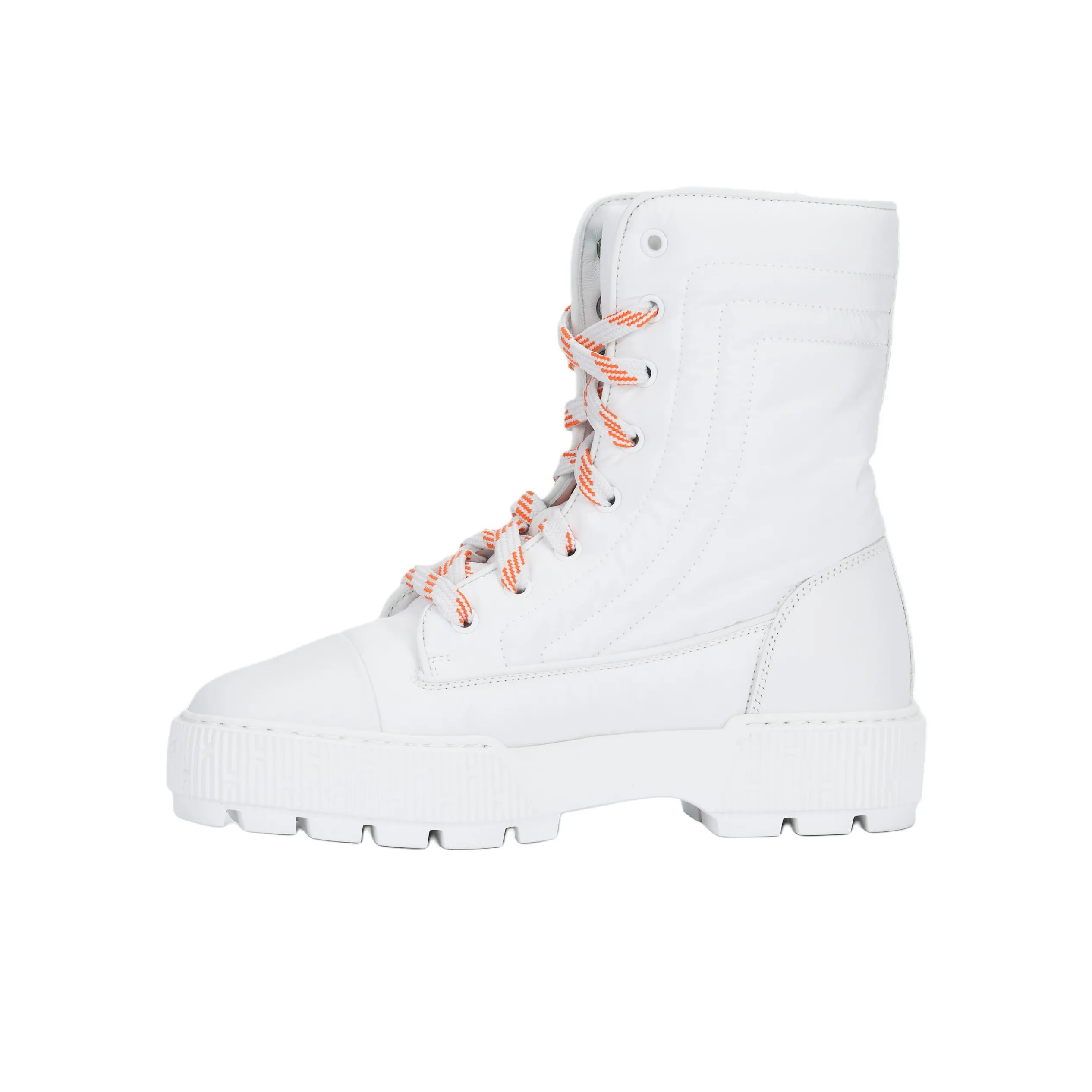 HERMES Fresh Martin Boots Women's White