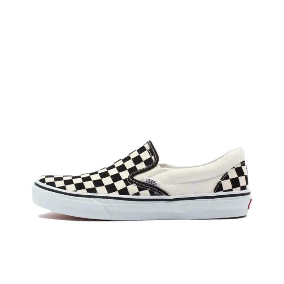 Vans Slip On Abrasion Resistant Скейтборд Кроссовки Унисекс Черный Белый