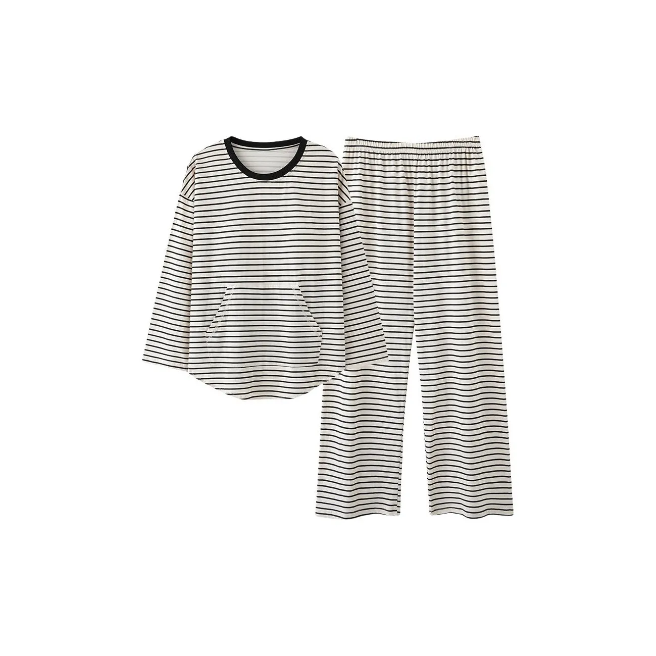 Pretty lady Черно-белые полосы Женские Пижамные комплекты