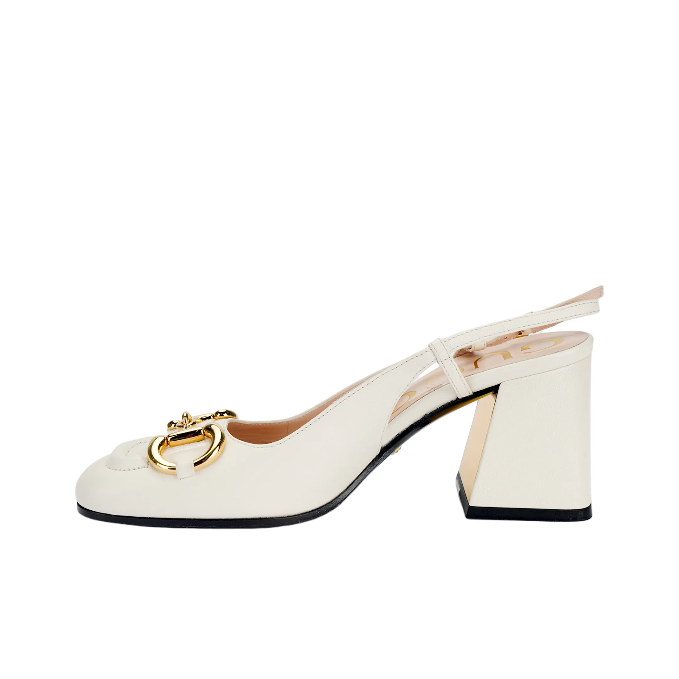 GUCCI Horsebit Mid-heel Slingback Pumps