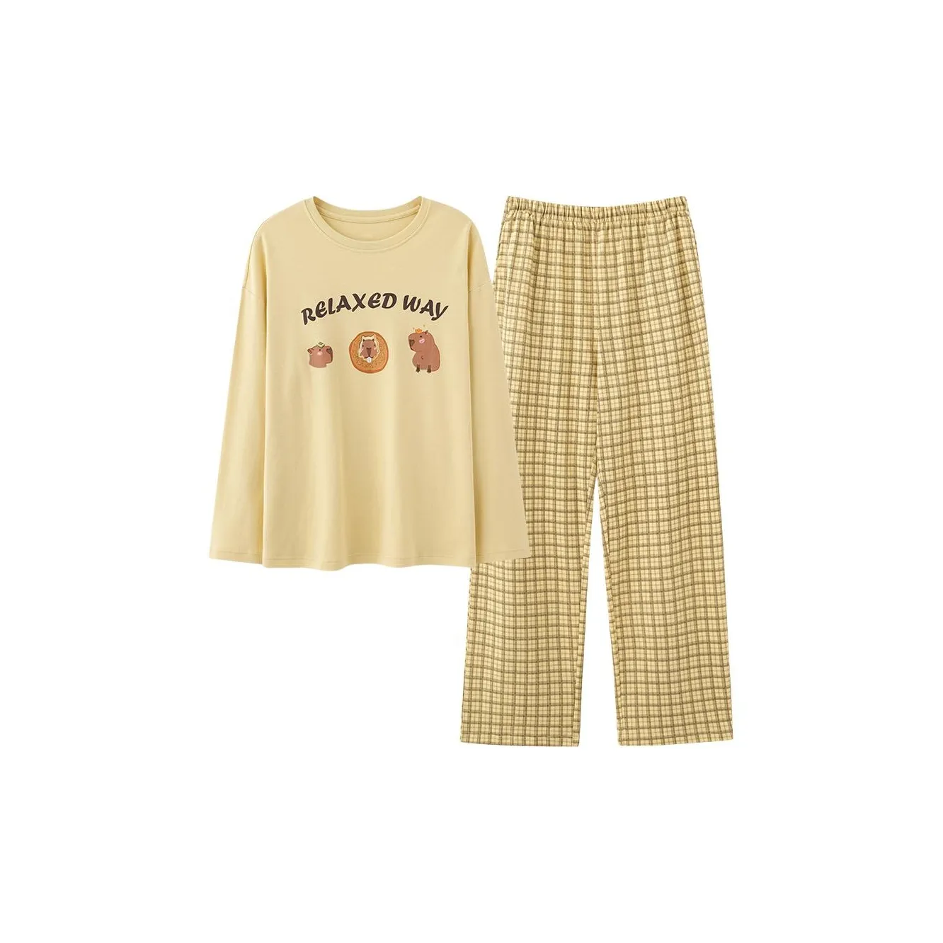 Pretty lady Светло-желтый Женские Пижамные Комплекты