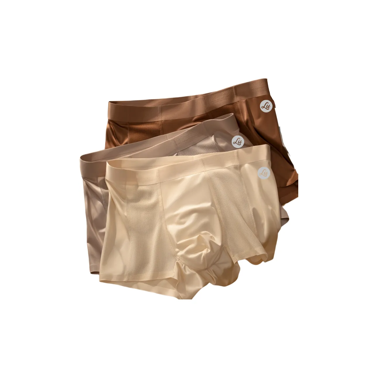 LUYOUYE Летние боксер-шорты из ледяного шелка мужские