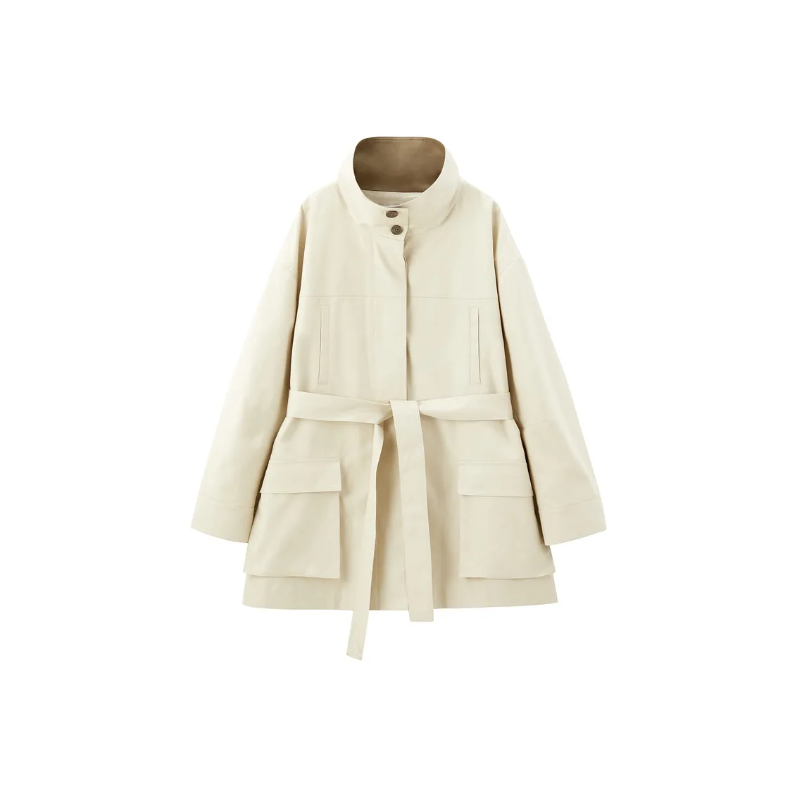 PEACEBIRD Ванильно-зеленый Женский Тренч