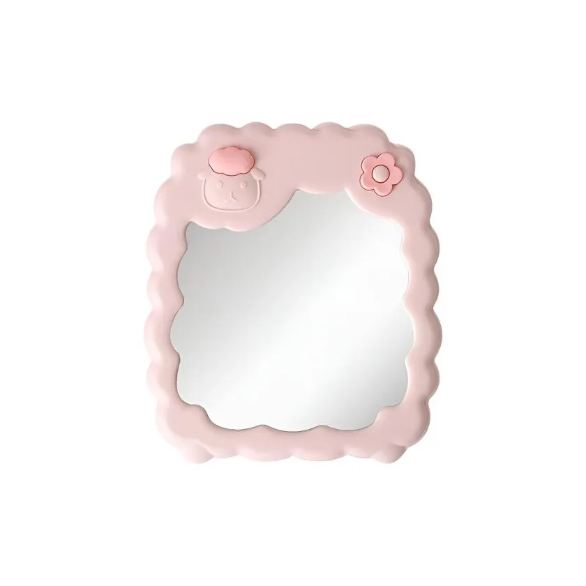 Stubborn Милый Овца Зеркало для макияжа Складной Дормиторный Косметика Макияж Стол Портативный Мультяшный Зеркало для макияжа