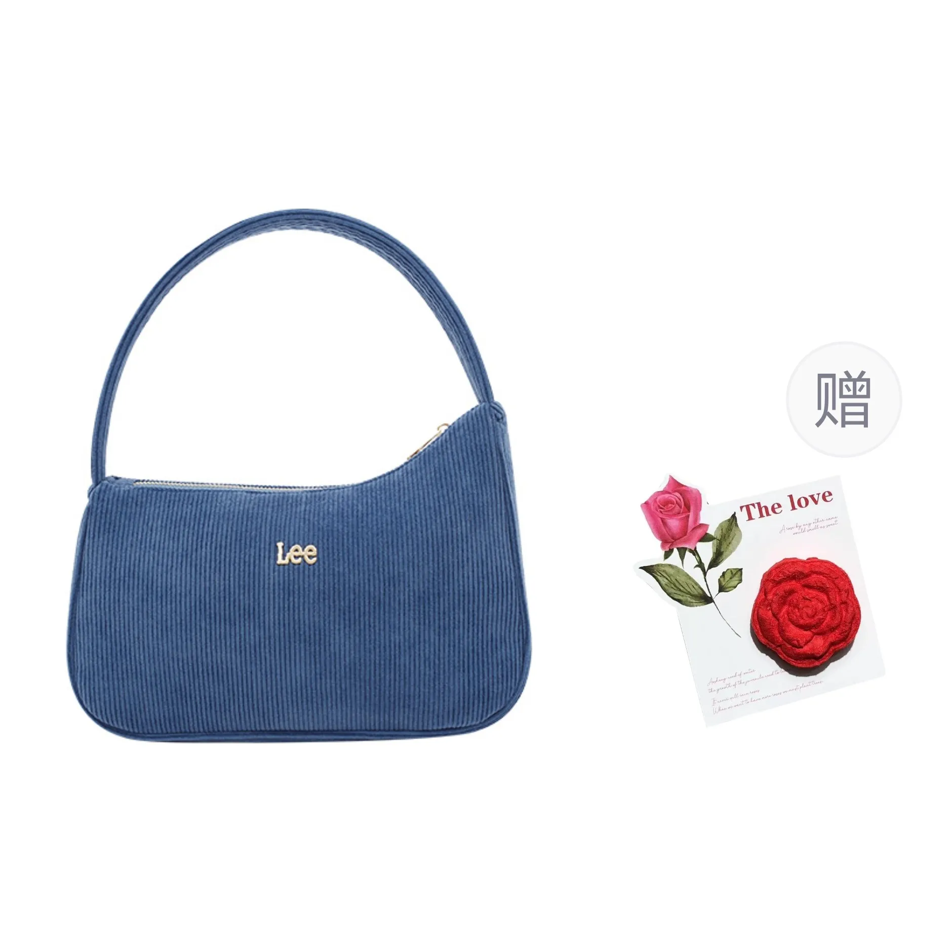 Lee Corduroy Shoulder Bag, Handbag Trumpets Women's Blue