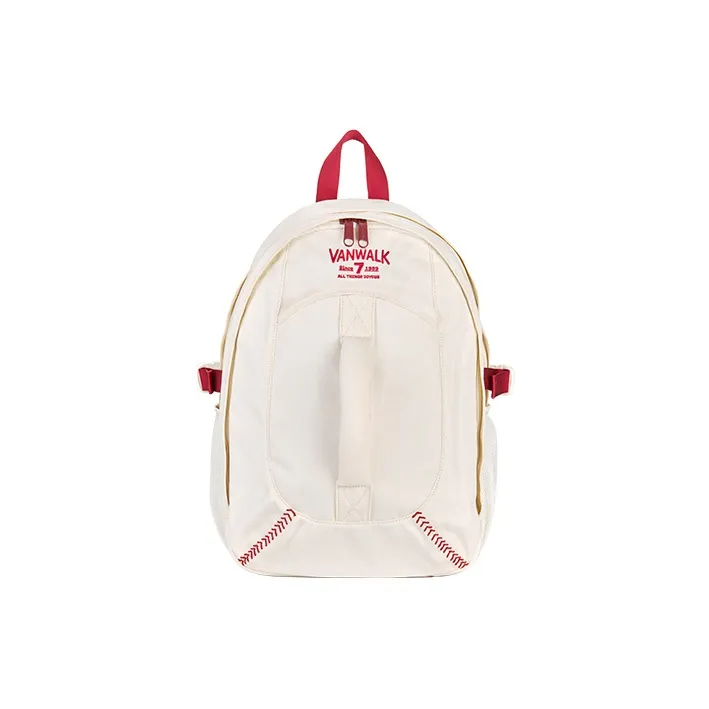 VANWALK Polyester Backpack Tubas Unisex Vintage White/Baseball Red/Vintage Green