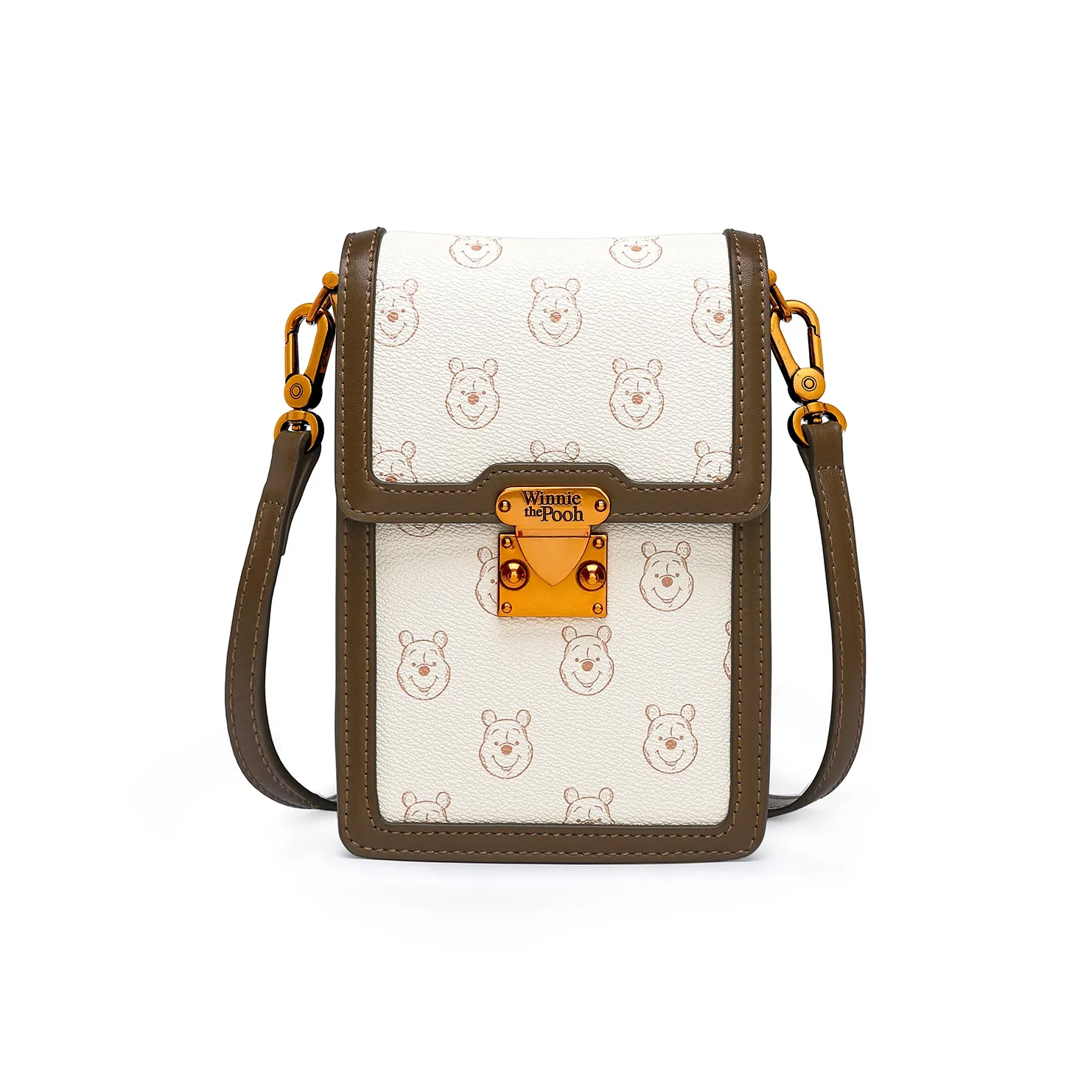 Серия Disney Winnie The Pooh ПУ (полиуретан) Сумка через плечо Сумка на плечо Женская Экрю