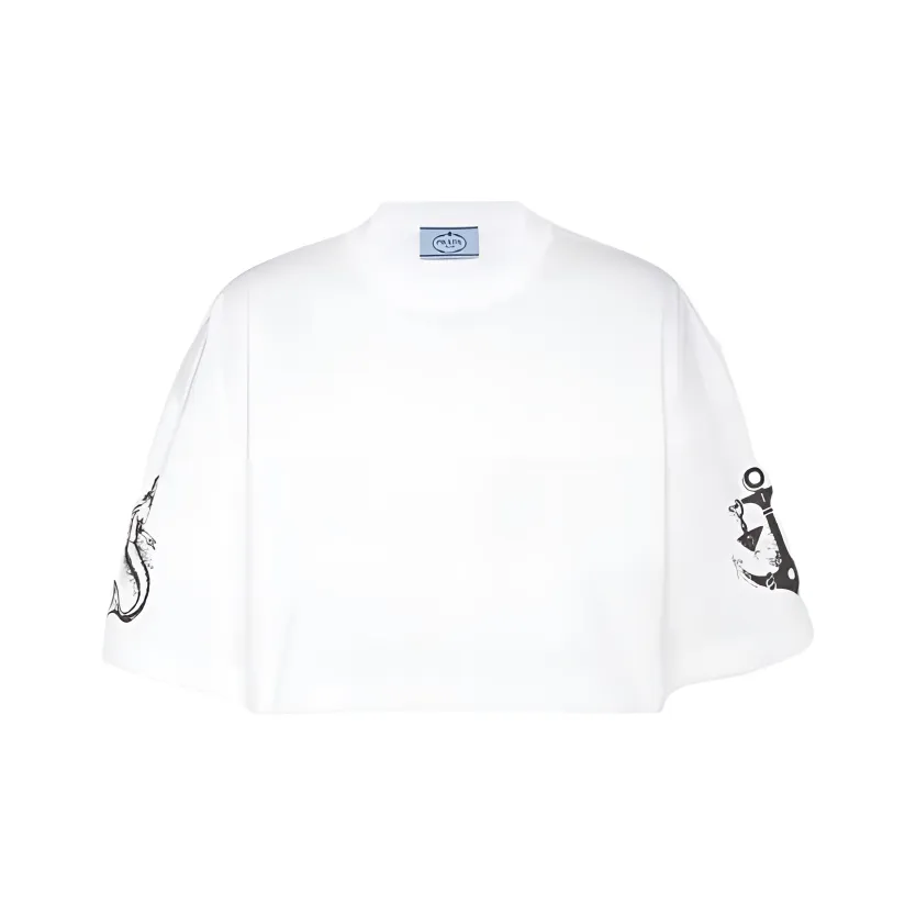 PRADA Белый Женские Короткие Топы