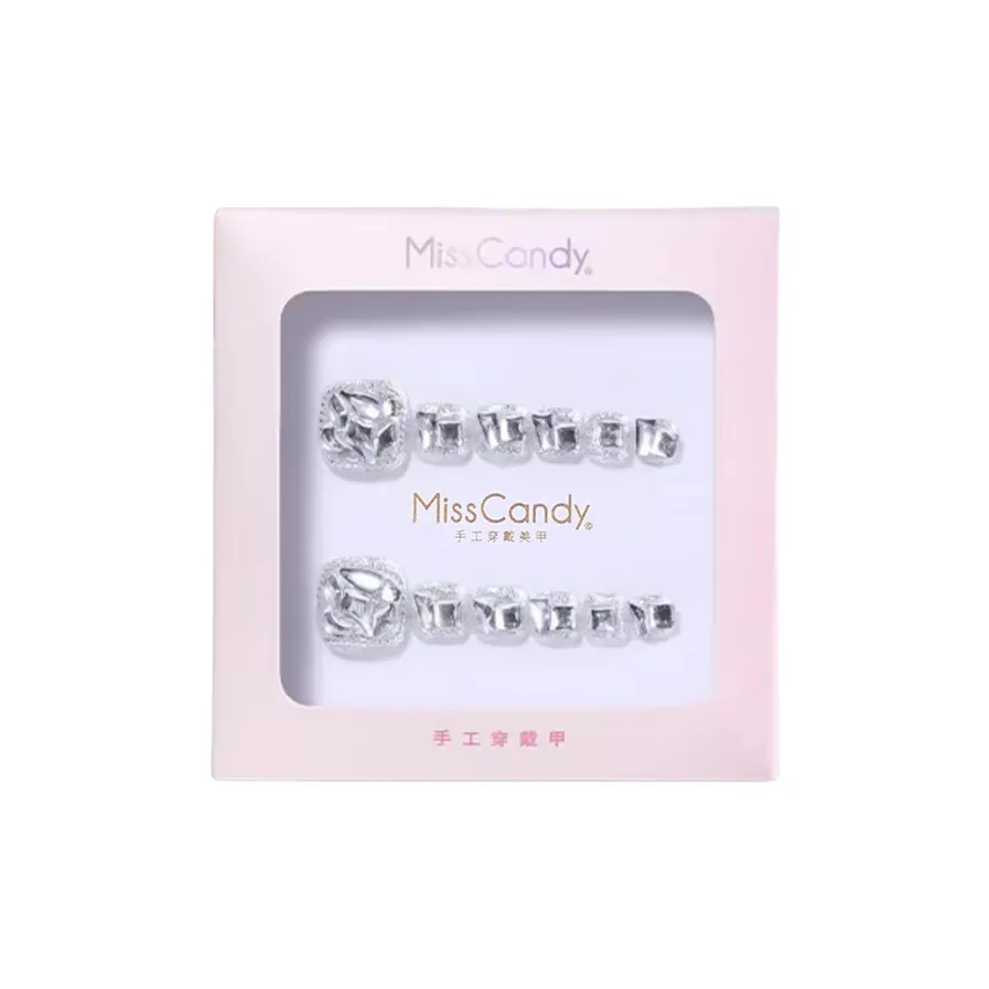 Miss Candy Цепочка Small Fragrance Браслет False Nail Короткий Белый Однотонный Rhinestone Украшенный S M L