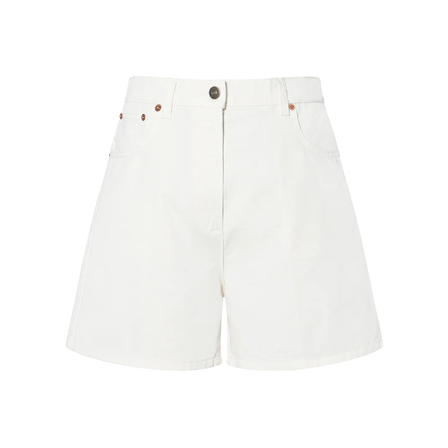 GUCCI FW21 Denim Shorts Women's White