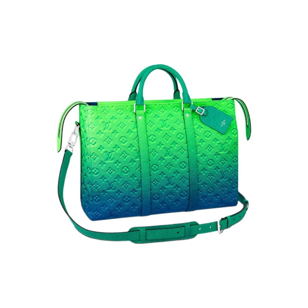 LOUIS VUITTON Keepall Tote Taurillon Illusion Blue/Green