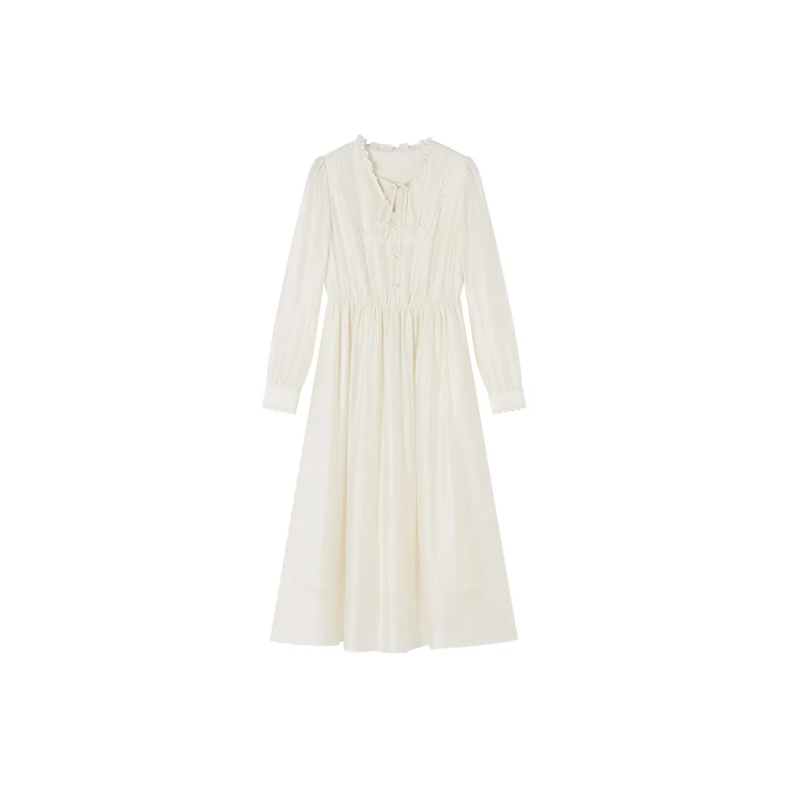 XIANGYING Длинное платье с длинными рукавами женское