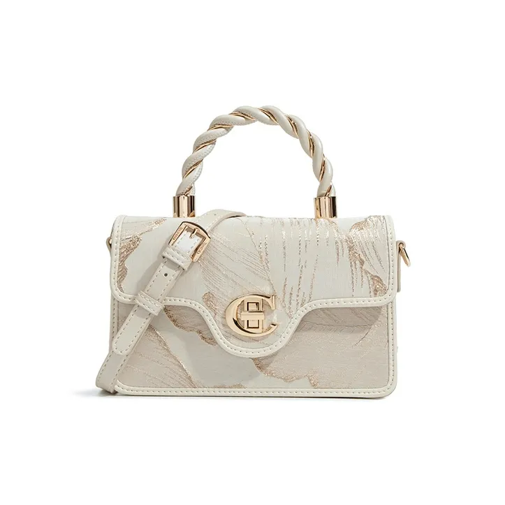 BETTINA VIVIAN ПУ (полиуретан) Сумка через плечо Сумка Обычная Женская Бежевая Абрикосовая