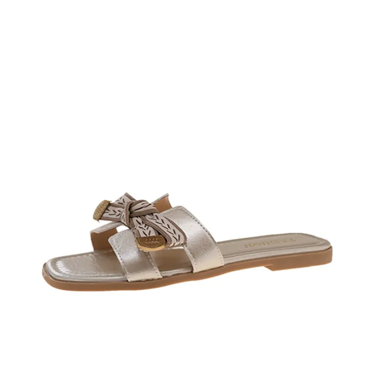 Dawei's House Слипоны Женские Шампанское