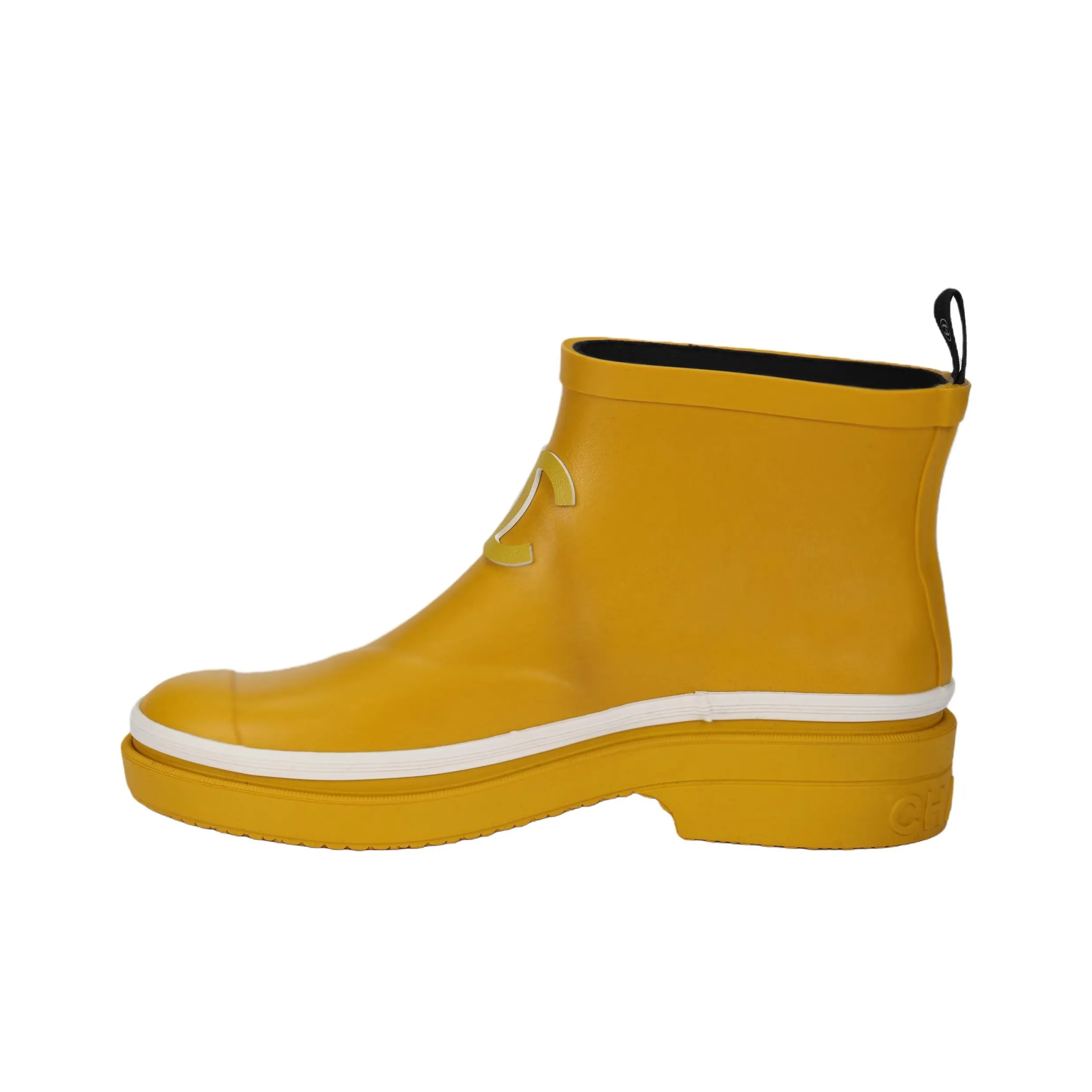 CHANEL Rain Boots Women's Yellow