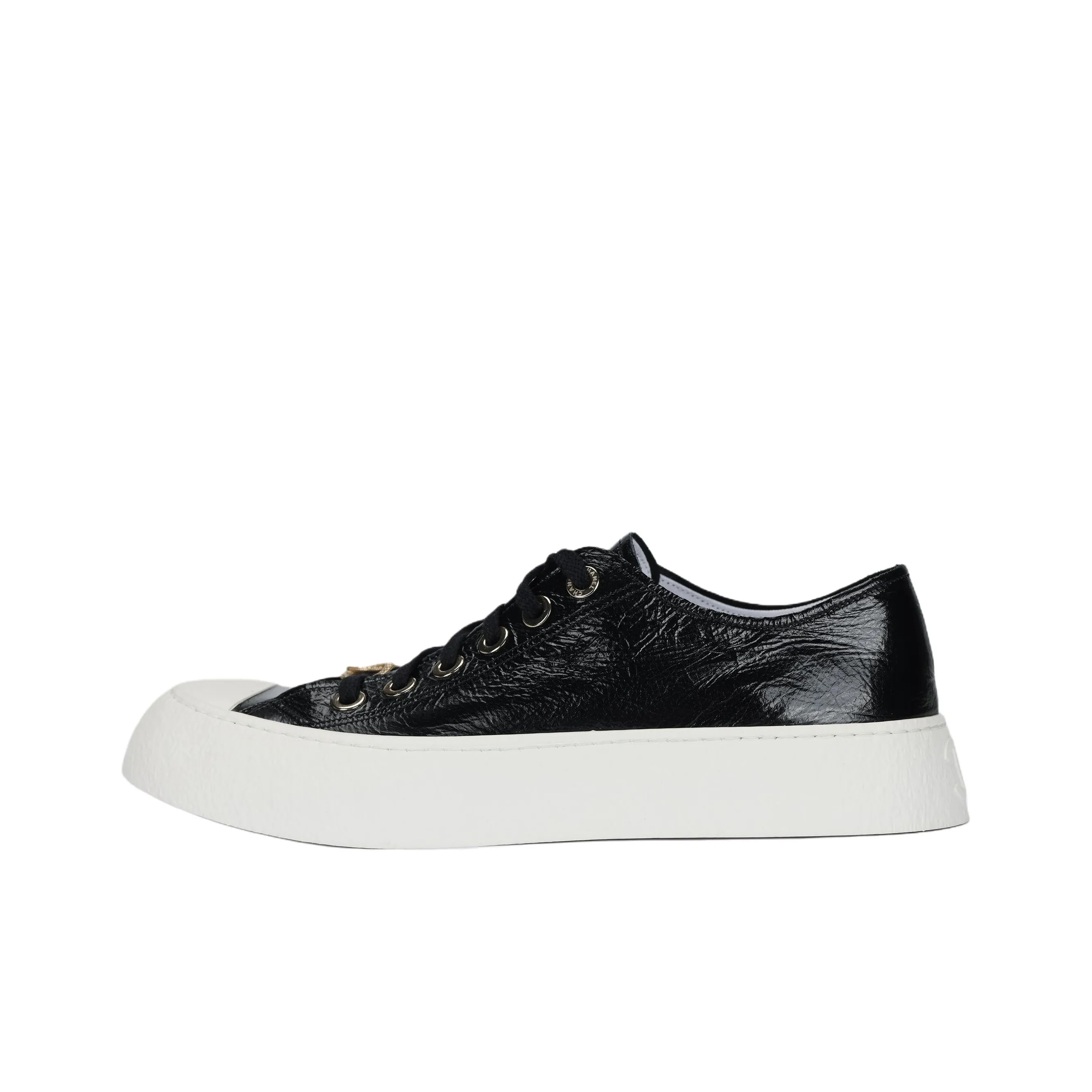 CHANEL Low Top Skateboard Shoes Women's Black