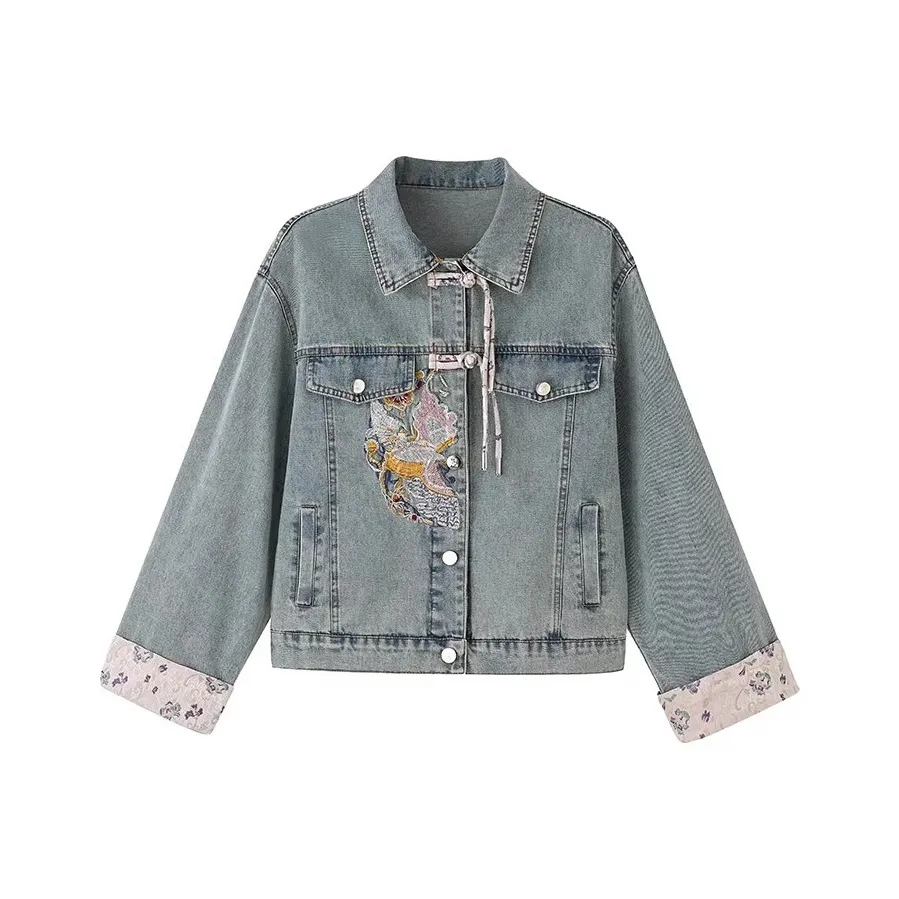 Giyu Синий Женские Джинсовые Куртки