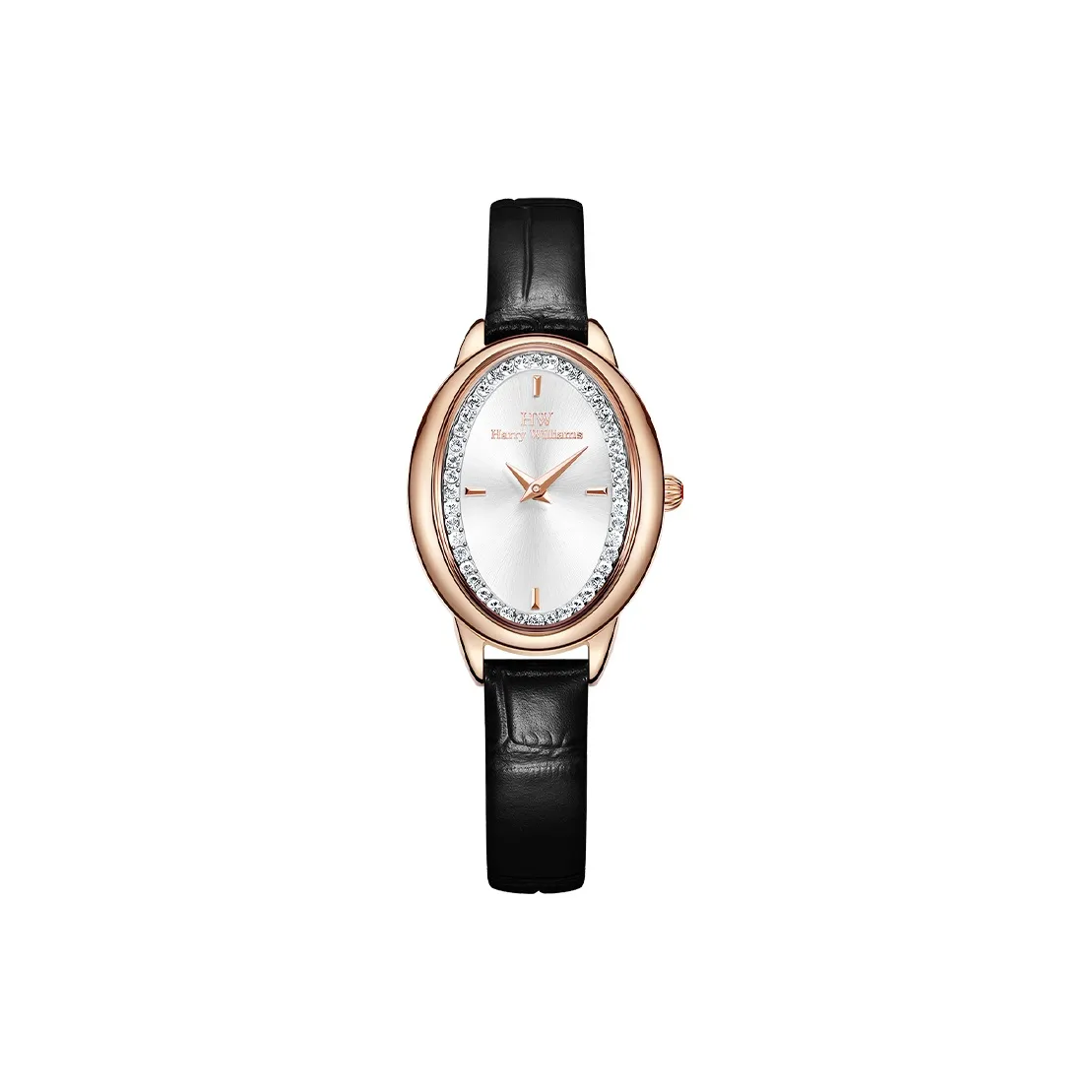 HARRY WILLIAMS Charming Collection Women's Watch Кварцевый механизм Корова Кожа Ремешок Белый Циферблат Премиум Коробка