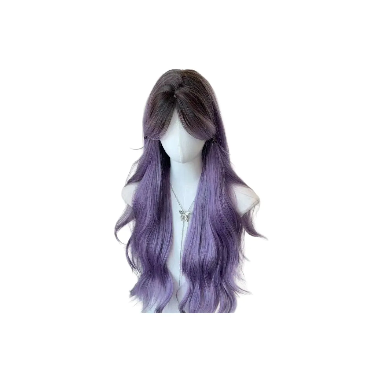 Перука Sweet Pillow House Женская Full Голова Длинные Волосы Фиолетовые COS Большая Волна Длинная Кудрявая Перука с Волосами Похожими на Человеческие
