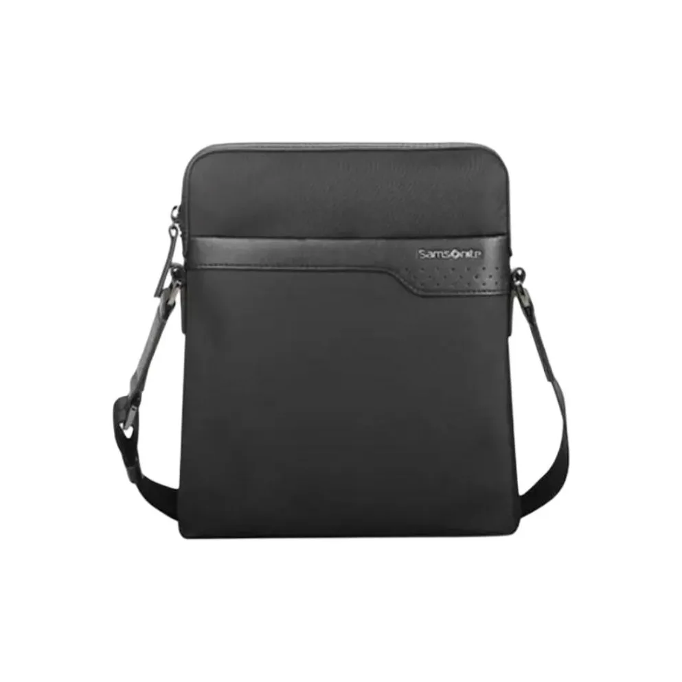 SAMSONITE Нейлон с коровьей кожей сумка через плечо мужская черная