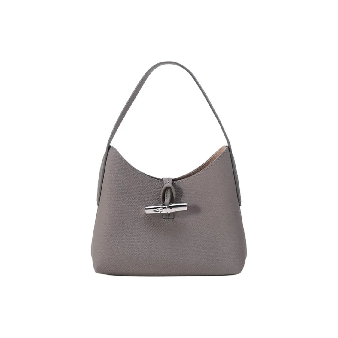 LONGCHAMP Roseau Cow Leather Handbag, Shoulder Bag Mini Women's Streptopelia Gray