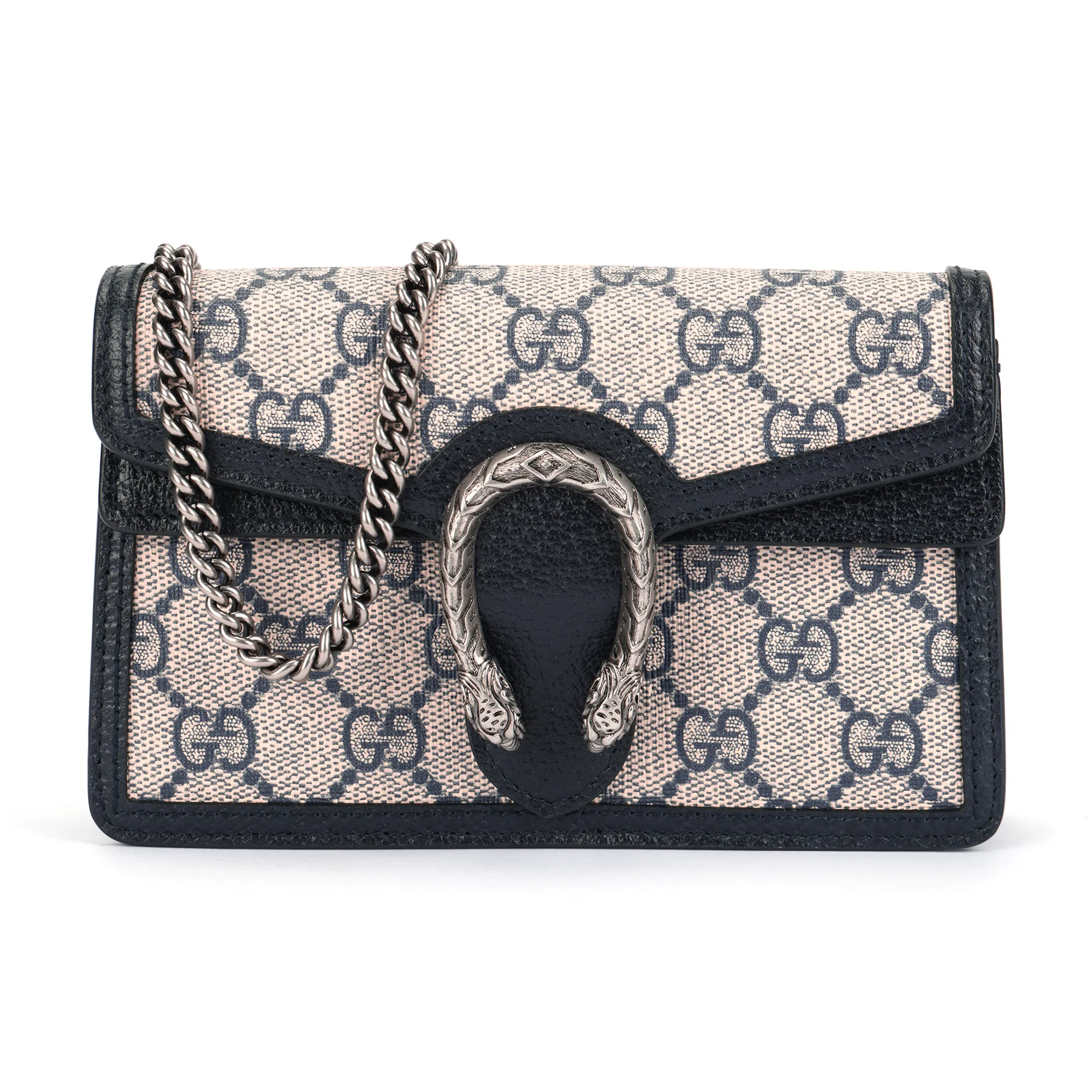GUCCI Dionysus Leather Shoulder Bag, Crossbody Bag Extra Mini Women's Blue & Beige