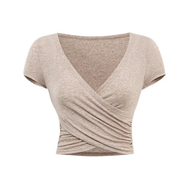 CHILL QIAOER Цветочный абрикосовый Женские футболки