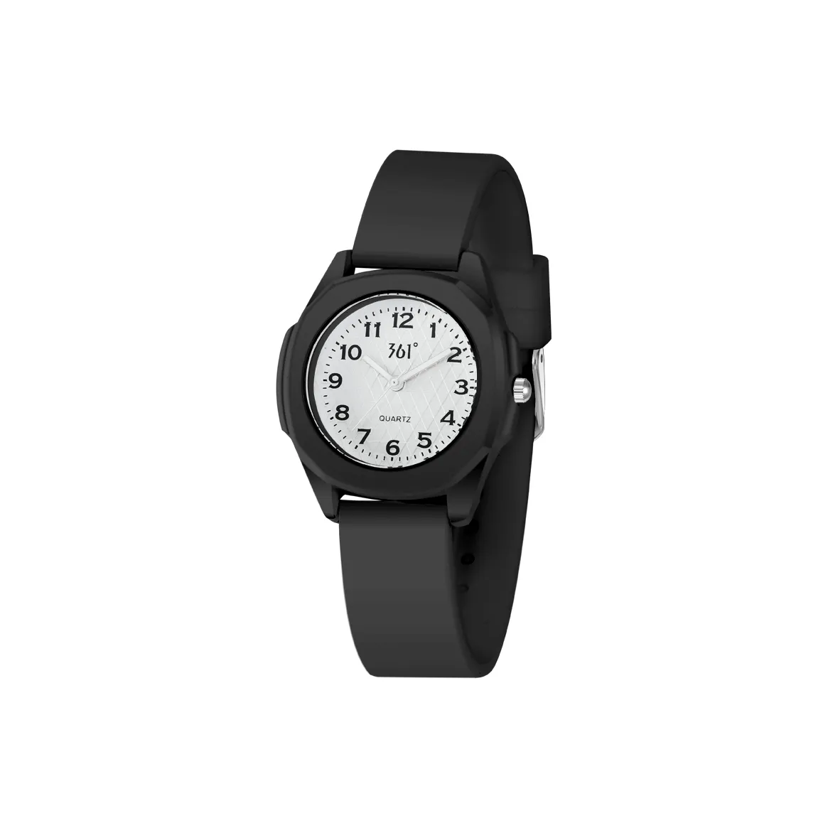 361° Кварцевый механизм силиконовый ремешок унисекс белый циферблат