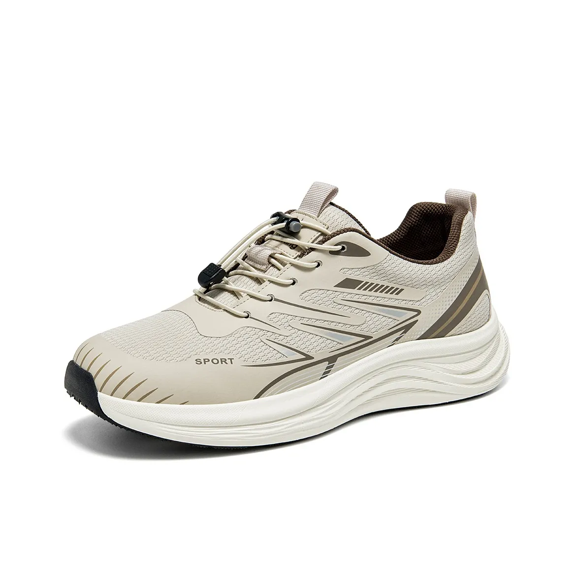 Spider King Дышащий Низкий Топ Casual Мужской Абрикос