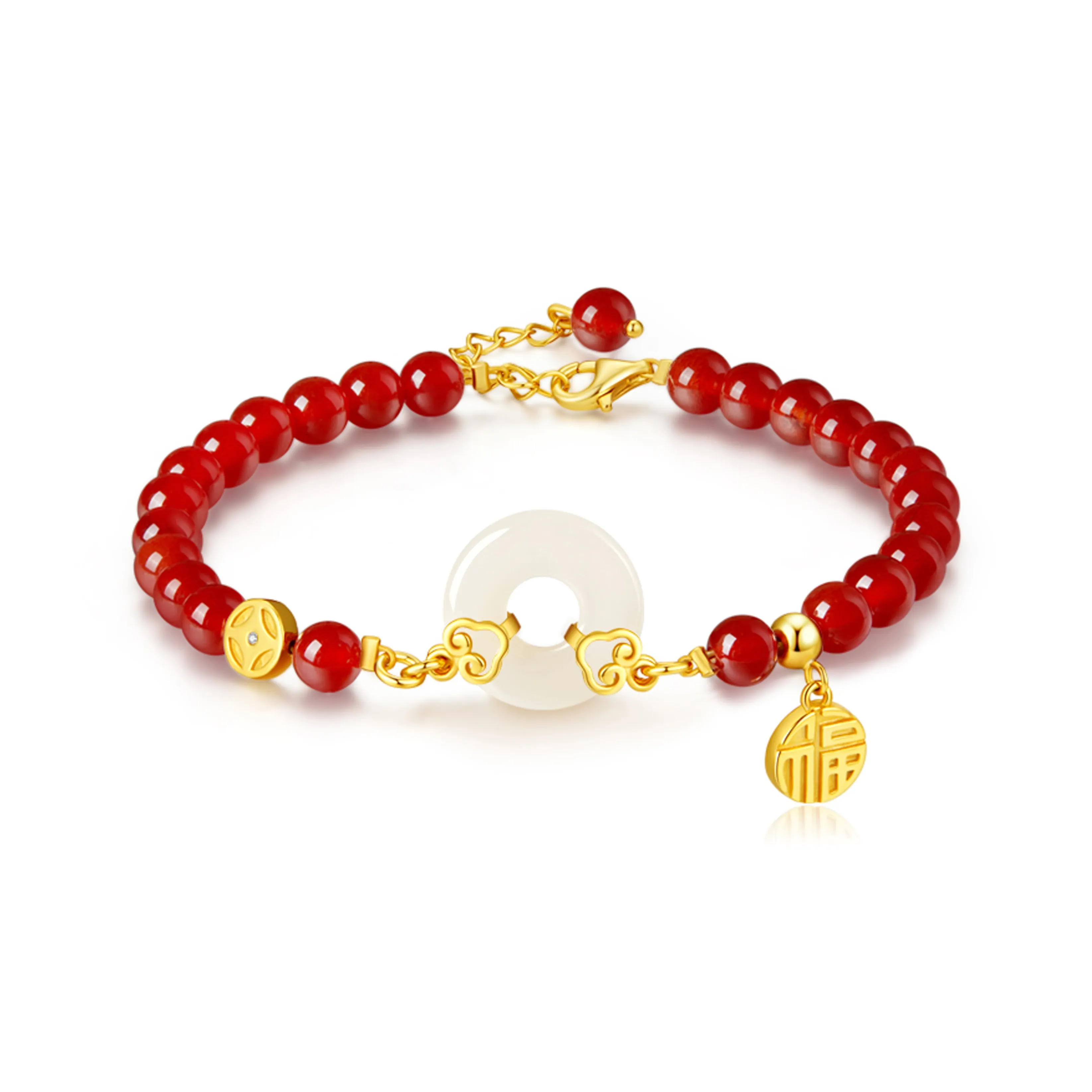 Central Fashion Hetian Jade Bracelets Green Jade Women's