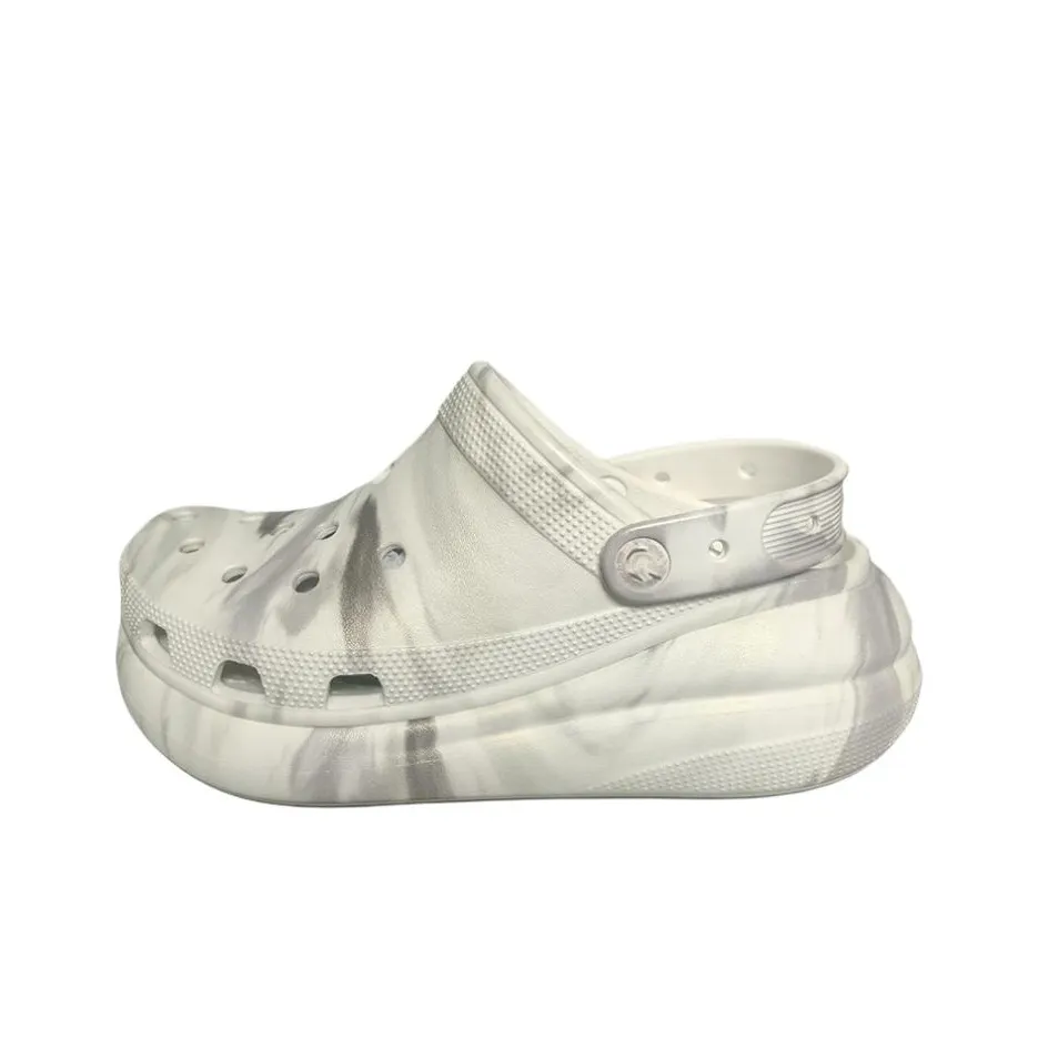 Crocs Crush Pearlized Мраморный Clog Сабо Унисекс Серый Белый