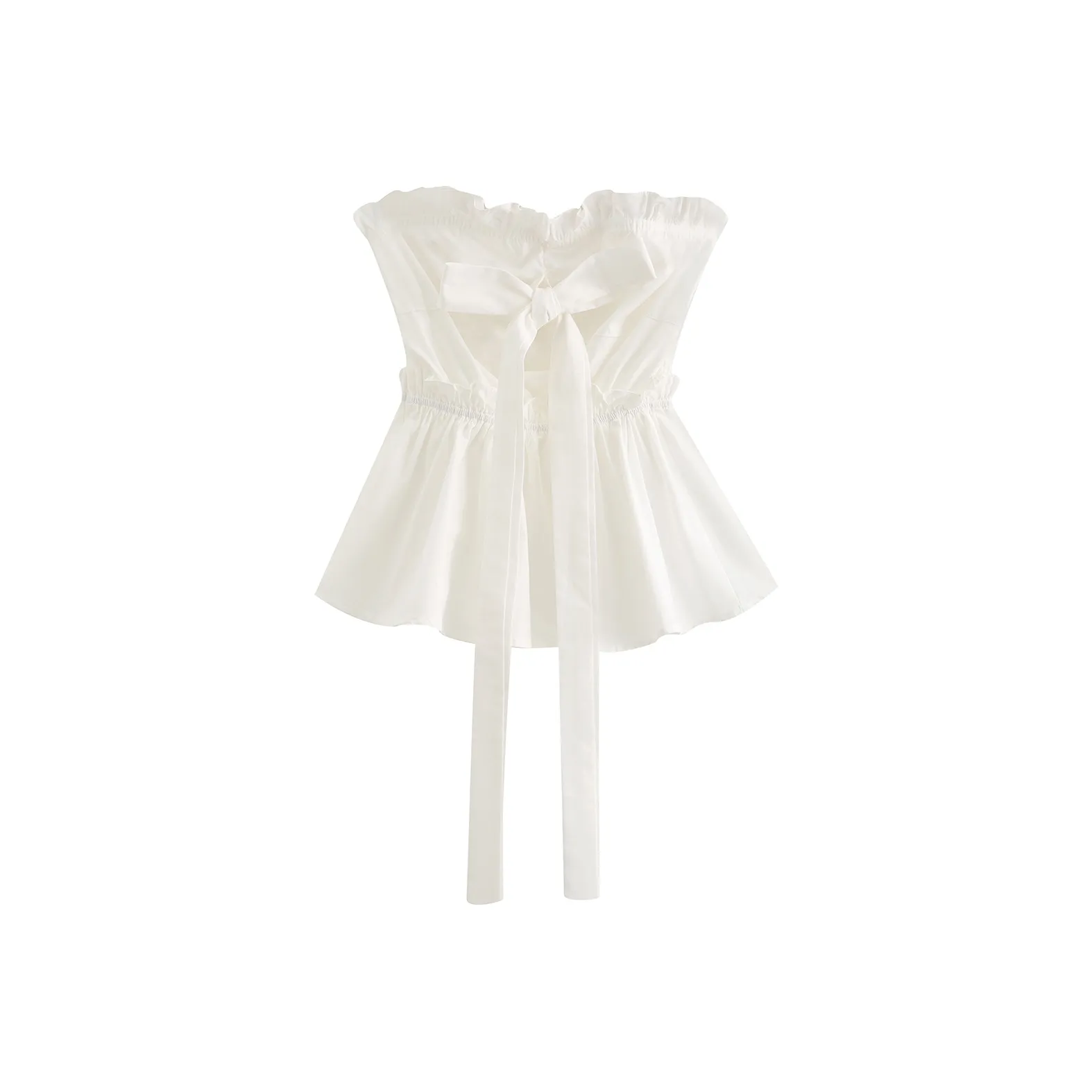 MENGXIAOQI Белый топ Женские Топы