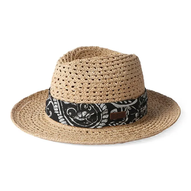 Mr Duck Рафия 60% вискоза 20% шелк тутового дерева 18% полиамид 2% хлопок соломенная шляпа мужской