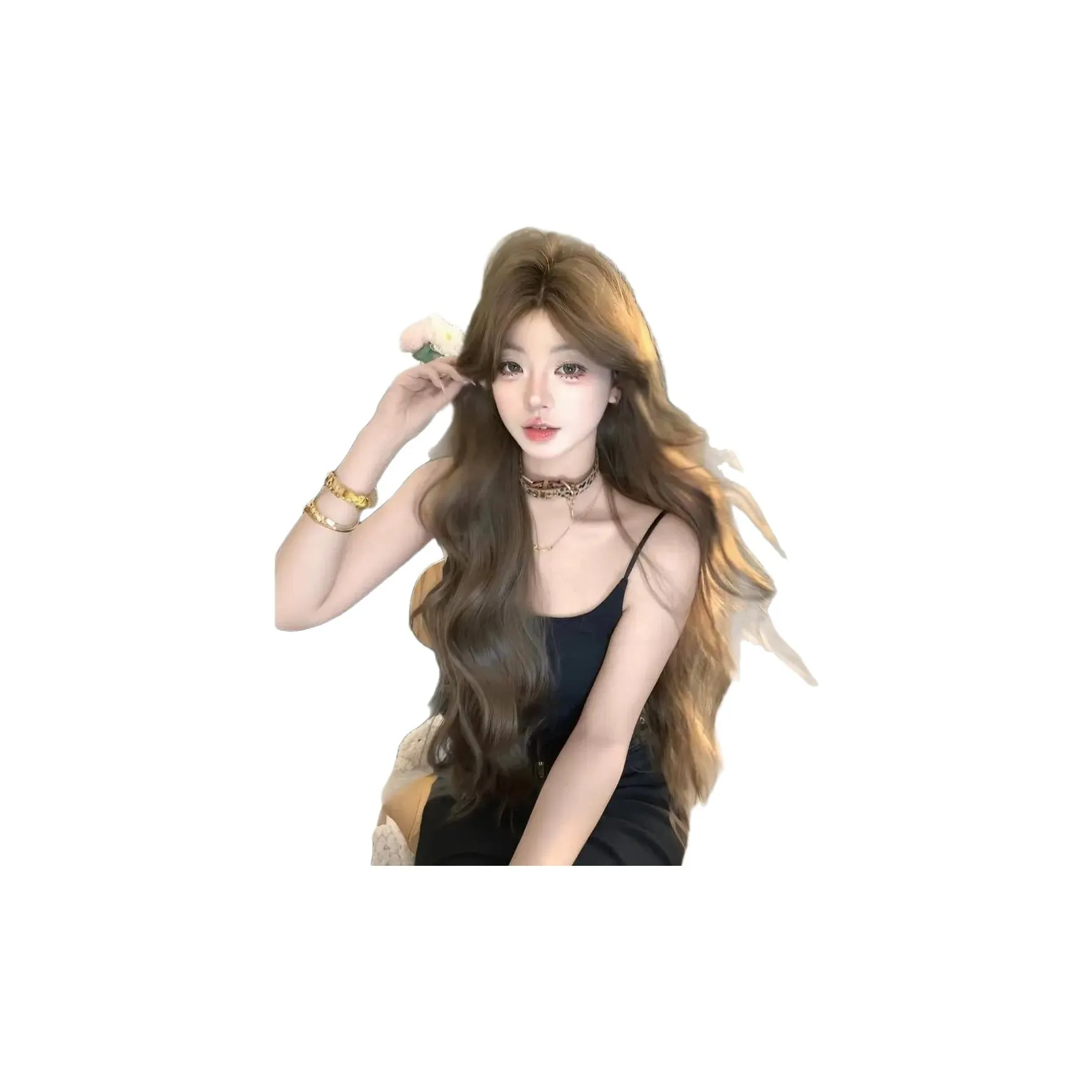 Sweet Pillow House Перука Женская Боковая Часть Кудрявая Лолита Доминирующая Объемная Длинная Волны Полная Набор для Волос