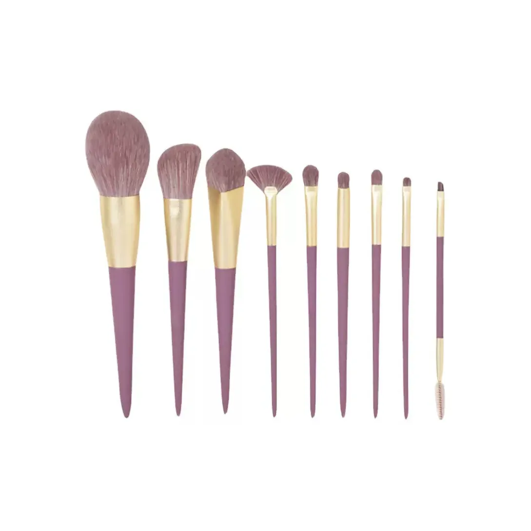 Fuyao Little Фиолетовый Сладкий Набор кистей для макияжа (9 шт) Контуринг Основа Портативный Смешанный Детали Мягкий