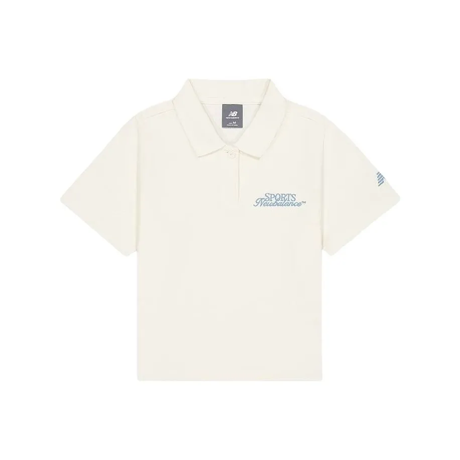 New Balance Слоновая кость Женские Поло