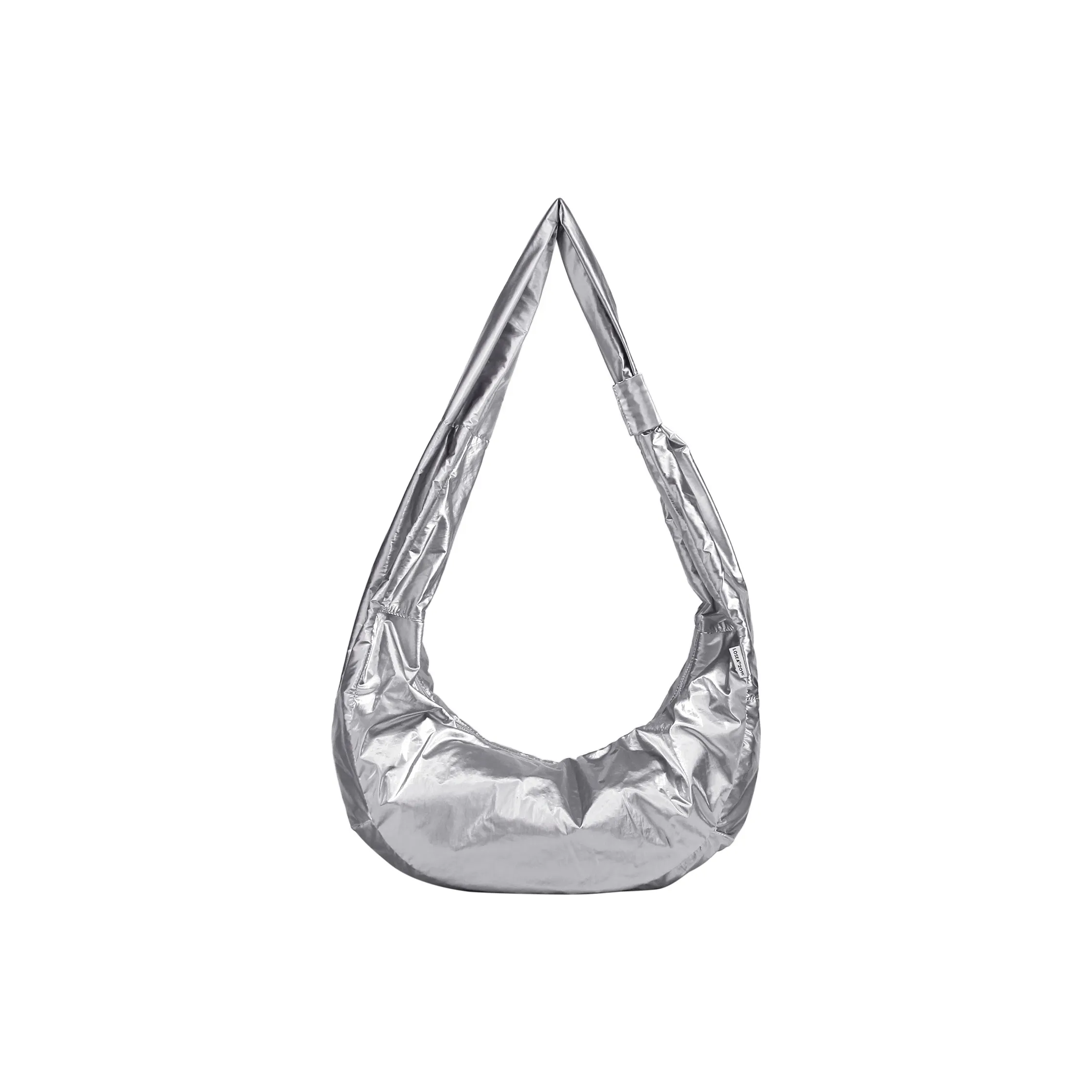 LOSEA Водонепроницаемый ткань с хлопком сумка через плечо большая женская металлический серебристый